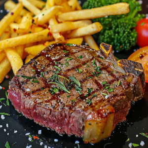 Steak with fries